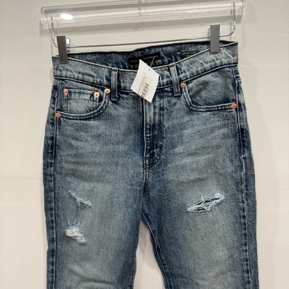 Modern American La Fayette Straight Leg Jeans Distressed in Brooklyn Wash 26 - Picture 2 of 10